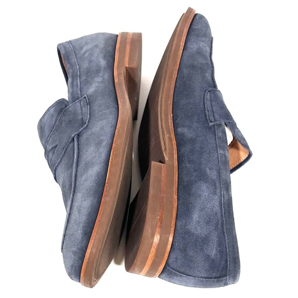 Warfield & Grand Classic Men’s Suede Loafers Size 8.5 Color Blue Gray - Picture 5 of 9